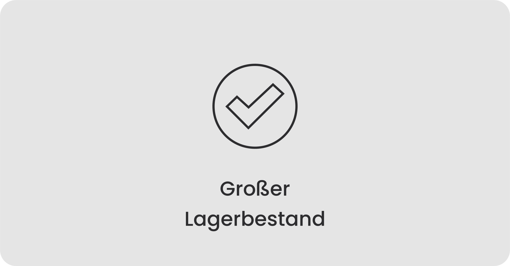 Vorteil großer Lagerbestand